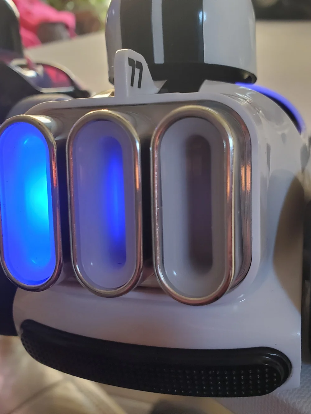 Sharper Image Glow RC Battle Cars — Black & White with Red & Blue LEDs
